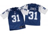 Wholesale Cheap Nike Cowboys #31 Byron Jones Navy Blue/White Throwback Men's Stitched NFL Elite Jersey