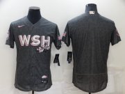 Wholesale Cheap Men's Washington Nationals Blank 2022 Grey City Connect Cherry Blossom Flex Base Stitched Jersey