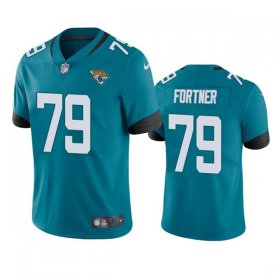 Wholesale Cheap Men\'s Jacksonville Jaguars #79 Luke Fortner Teal Vapor Untouchable Limited Stitched Jersey