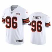 Wholesale Cheap Cleveland Browns 96 Jordan Elliott Nike 1946 Collection Alternate Vapor Limited NFL Jersey White