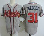 Wholesale Cheap Men's Atlanta Braves #31 greg maddux gray jersey