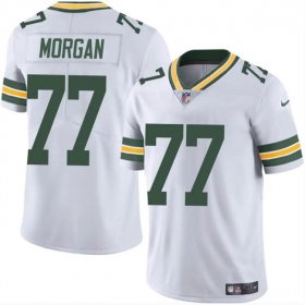 Cheap Men\'s Green Bay Packers #77 Jordan Morgan White 2024 Draft Vapor Limited Football Stitched Jersey