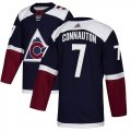 Wholesale Cheap Adidas Avalanche #7 Kevin Connauton Navy Alternate Authentic Stitched NHL Jersey