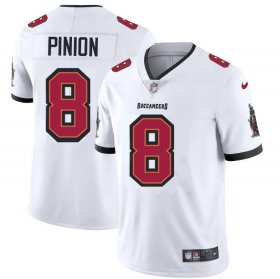 Wholesale Cheap Tampa Bay Buccaneers #8 Bradley Pinion Men\'s Nike White Vapor Limited Jersey