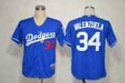 Wholesale Cheap Dodgers #34 Fernando Valenzuela Blue Cool Base Stitched MLB Jersey