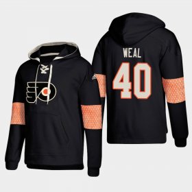 Wholesale Cheap Philadelphia Flyers #40 Jordan Weal Black adidas Lace-Up Pullover Hoodie