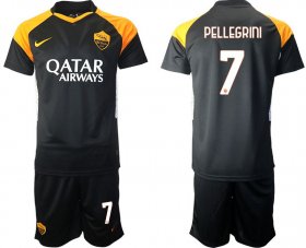 Wholesale Cheap Men 2020-2021 club Roma away 7 black Soccer Jerseys