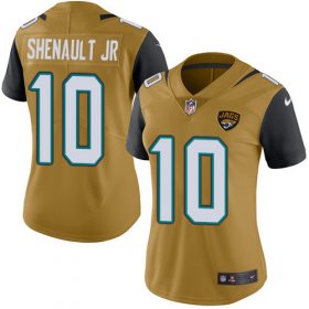 Wholesale Cheap Nike Jaguars #10 Laviska Shenault Jr. Gold Women\'s Stitched NFL Limited Rush Jersey