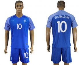 Wholesale Cheap Holland #10 Wijnaldum Away Soccer Country Jersey