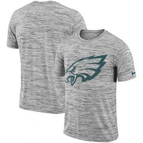 Wholesale Cheap Men\'s Philadelphia Eagles Nike Heathered Black Sideline Legend Velocity Travel Performance T-Shirt