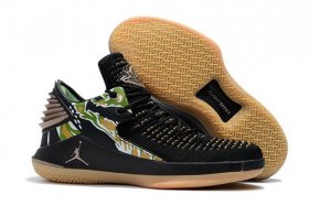 Wholesale Cheap Air Jordan 32 Low Camo Prints Black/Green-Brown