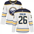 Wholesale Cheap Adidas Sabres #26 Rasmus Dahlin White Road Authentic Women's Stitched NHL Jersey