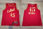 Cheap Cavaliers 45 Donovan Mitchell Red Nike 2023-24 City Edition Swingman Jersey