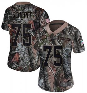 Wholesale Cheap Nike Redskins #75 Brandon Scherff Camo Women\'s Stitched NFL Limited Rush Realtree Jersey