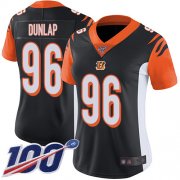 Wholesale Cheap Nike Bengals #96 Carlos Dunlap Black Team Color Women's Stitched NFL 100th Season Vapor Limited Jersey