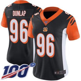 Wholesale Cheap Nike Bengals #96 Carlos Dunlap Black Team Color Women\'s Stitched NFL 100th Season Vapor Limited Jersey