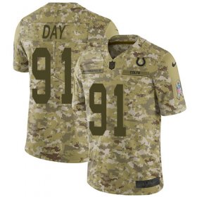 Wholesale Cheap Nike Colts #91 Sheldon Day Camo Youth Stitched NFL Limited 2018 Salute To Service Jersey