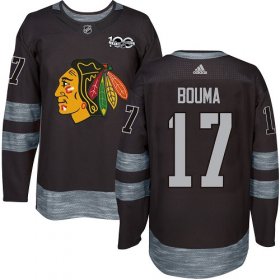 Wholesale Cheap Adidas Blackhawks #17 Lance Bouma Black 1917-2017 100th Anniversary Stitched NHL Jersey