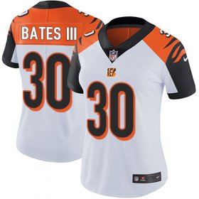 Wholesale Cheap Nike Bengals #30 Jessie Bates III White Women\'s Stitched NFL Vapor Untouchable Limited Jersey