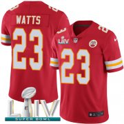 Wholesale Cheap Nike Chiefs #23 Armani Watts Red Super Bowl LIV 2020 Team Color Men's Stitched NFL Vapor Untouchable Limited Jersey