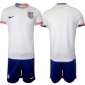 Cheap Men's American Team Custom 2024-25 White Home Soccer Jersey Suit