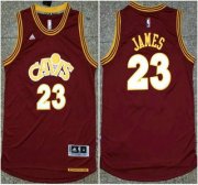 Wholesale Cheap Men's Cleveland Cavaliers #23 LeBron James Revolution 30 Swingman 2015-16 Red Jersey