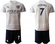 Wholesale Cheap Men 2020-2021 club Manchester City away 7 white Soccer Jerseys