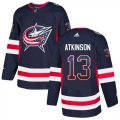 Wholesale Cheap Adidas Blue Jackets #13 Cam Atkinson Navy Blue Home Authentic Drift Fashion Stitched NHL Jersey