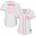 Wholesale Cheap Royals #27 Raul Mondesi White/Pink Fashion Women's Stitched MLB Jersey