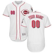 Wholesale Cheap Cincinnati Reds Majestic Home Flex Base Authentic Collection Custom Jersey White