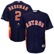 Wholesale Cheap Houston Astros #2 Alex Bregman Majestic 2019 Postseason Official Cool Base Player Jersey Navy