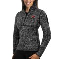 Wholesale Cheap Arizona Cardinals Antigua Women's Fortune Half-Zip Sweater Heather Black