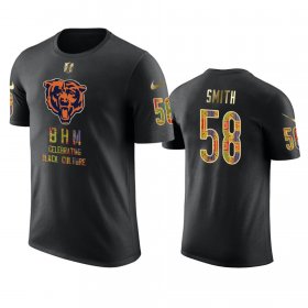 Wholesale Cheap Bears #58 Roquan Smith Black Men\'s Black History Month T-Shirt