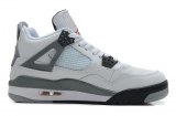 Wholesale Cheap Air Jordan 4 Big Size 14 15 16 White/wolf gray-black