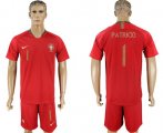 Wholesale Cheap Portugal #1 Patricio Home Soccer Country Jersey