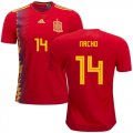 Wholesale Cheap Spain #14 Nacho Home Soccer Country Jersey