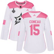 Cheap Adidas Stars #15 Blake Comeau White/Pink Authentic Fashion Women's 2020 Stanley Cup Final Stitched NHL Jersey