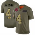 Wholesale Cheap Houston Texans #4 Deshaun Watson Men's Nike 2019 Olive Camo Salute To Service Limited NFL Jersey