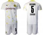 Wholesale Cheap Men 2020-2021 club Dortmund Second away 5 white Soccer Jerseys