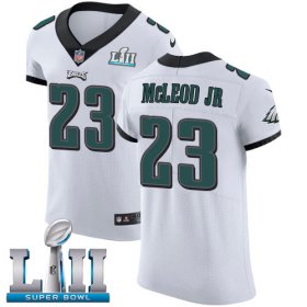 Wholesale Cheap Nike Eagles #23 Rodney McLeod Jr White Super Bowl LII Men\'s Stitched NFL Vapor Untouchable Elite Jersey