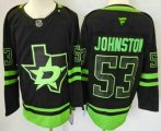 Cheap Men's Dallas Stars #53 Wyatt Johnston Black Alternate Authentic Jersey