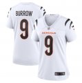 Cheap Women Nike #9 Joe Burrow White Cincinnati Bengals Limited Vapor Jersey