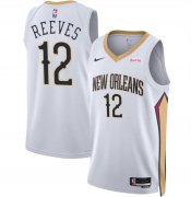 Cheap Men's New Orleans Pelicans #12 Antonio Reeves White 2024 Draft Association Edition Stitched Basketball Jersey