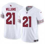 Cheap Men's Arizona Cardinals #21 Garrett Williams White 2024 F.U.S.E. Vapor Untouchable Limited Stitched Jersey