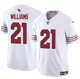 Cheap Men\'s Arizona Cardinals #21 Garrett Williams White 2024 F.U.S.E. Vapor Untouchable Limited Stitched Jersey