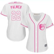 Wholesale Cheap Orioles #22 Jim Palmer White/Pink Fashion Women's Stitched MLB Jersey