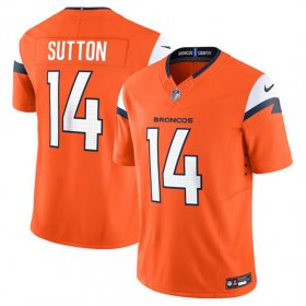 Cheap Men\'s Denver Broncos #14 Courtland Sutton Orange 2024 F.U.S.E. Vapor Limited Football Stitched Jersey