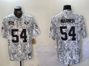 Cheap Men's San Francisco 49ers #54 Fred Warner Arctic Camo 2024 FUSE Salute to Service Limited Stitched Jersey