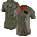 Wholesale Cheap Nike Patriots #12 Tom Brady Camo Women's Stitched NFL Limited 2019 Salute to Service Jersey