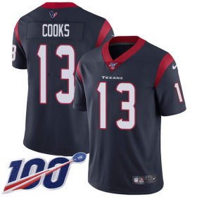 Wholesale Cheap Nike Texans #13 Brandin Cooks Navy Blue Team Color Men\'s Stitched NFL 100th Season Vapor Untouchable Limited Jersey